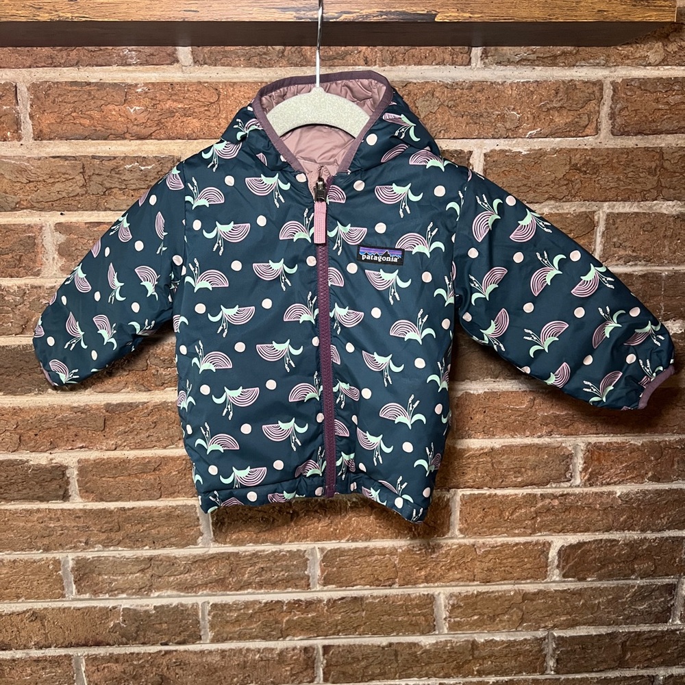 Patagonia Reversible Puffer Toddler Kids Coat 18-24 Months Pink Spring Jacket